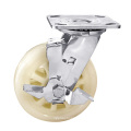 4 5 6 8 inch PA Wheel Stainless Steel Top Plate Swivel Caster with Butterfly Brake(total brake)